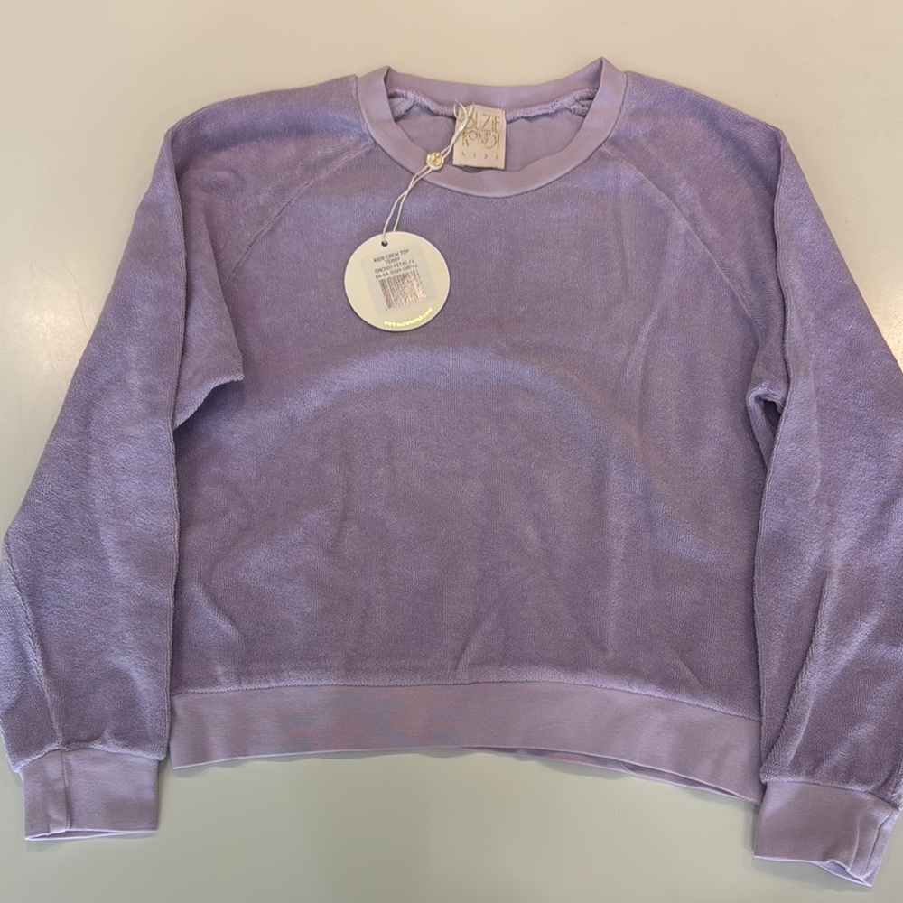 Lavender terry cloth girls matching set! Never worn, with tags